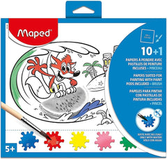 Maped Photo Colouring All in One Paper & Brush 10+1 Pcs - Al Masam Stationery LLC