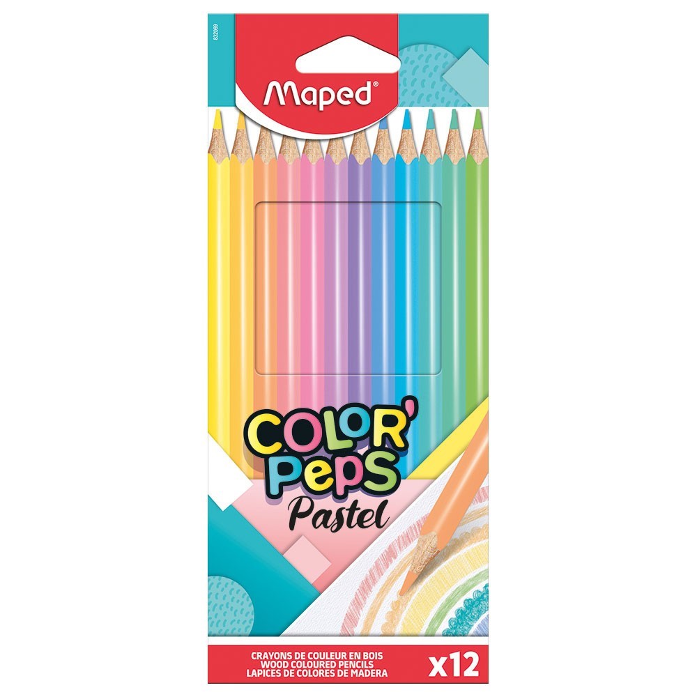 Maped Pastel Color Pencil 12 Colors Pack - Al Masam Stationery LLC Main image