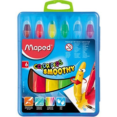 Maped Smoothy Color'speps Crayons Pencil 06 Colors Pack - Al Masam Stationery LLC