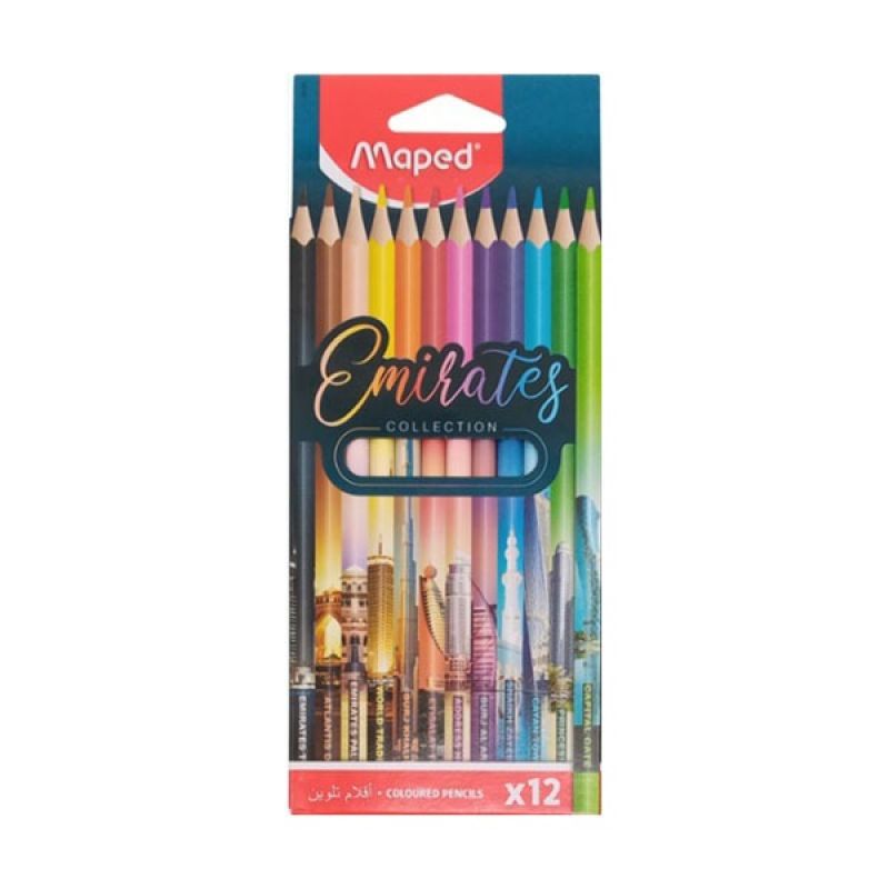 Maped Emirates Coloring Pencil Set 12 Colors - Al Masam Stationery LLC Main image
