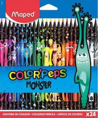 Maped Black Monster Coloring Pencil Set 24 Colors - Al Masam Stationery LLC