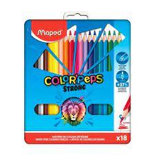 Maped Strong Metal Coloring Pencil Set 18 Colors - Al Masam Stationery LLC Main image