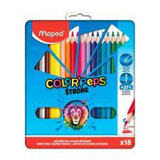 Maped Strong Metal Coloring Pencil Set 18 Colors - Al Masam Stationery LLC