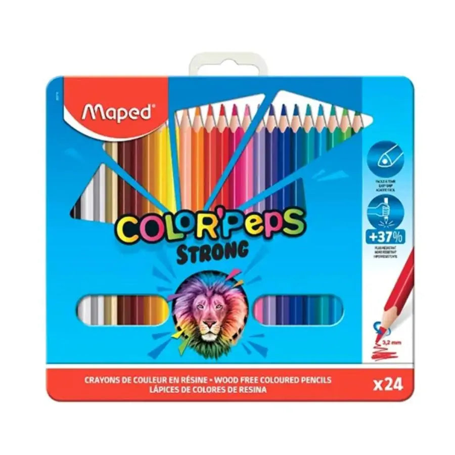 Maped Strong Metal Coloring Pencil Set 24 Colors - Al Masam Stationery LLC Main image