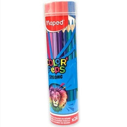 Maped Strong Cylinder Coloring Pencil Set 24 Colors - Al Masam Stationery LLC Main image