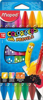 Maped Oil Pastels Multicolour 12 Pcs - Al Masam Stationery LLC Main image