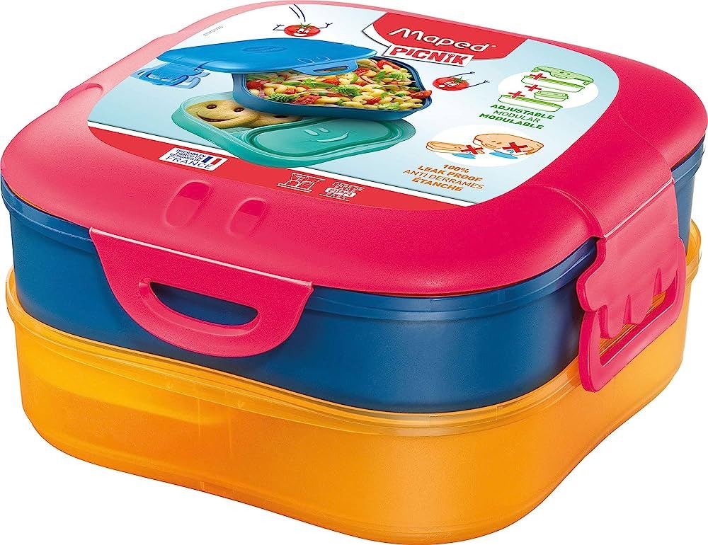 Maped Picnic 3 In 1 Concept Lunch Box Pink - Al Masam Stationery LLC
