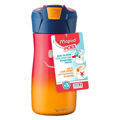 Mapped Picnic Water Bottle 430ml Pink - Al Masam Stationery LLC