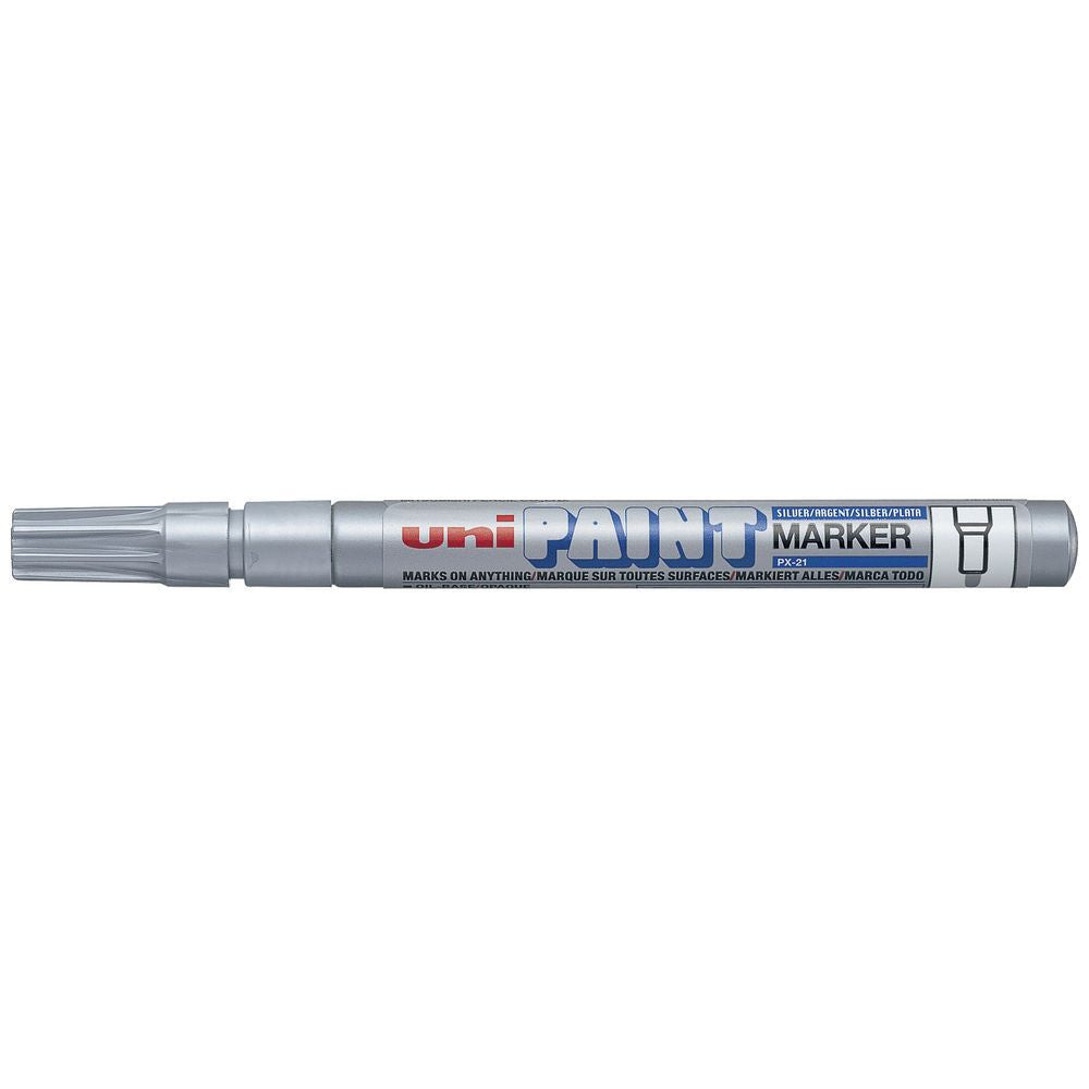 Mitsubishi Paint Marker Bullet tip Silver - Al Masam Stationery LLC Main image