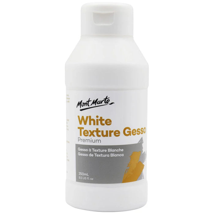 Mont Marte White Texture Gesso 250ml for Canvas Priming, Texture & Mixed Media - Al Masam Stationery LLC - art & craft - art & craft