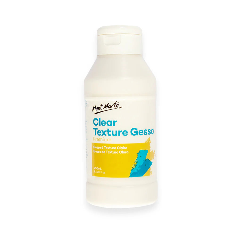 Mont Marte Clear Texture Gesso 250ml for Transparent Primer & Mixed Media Texture Main image