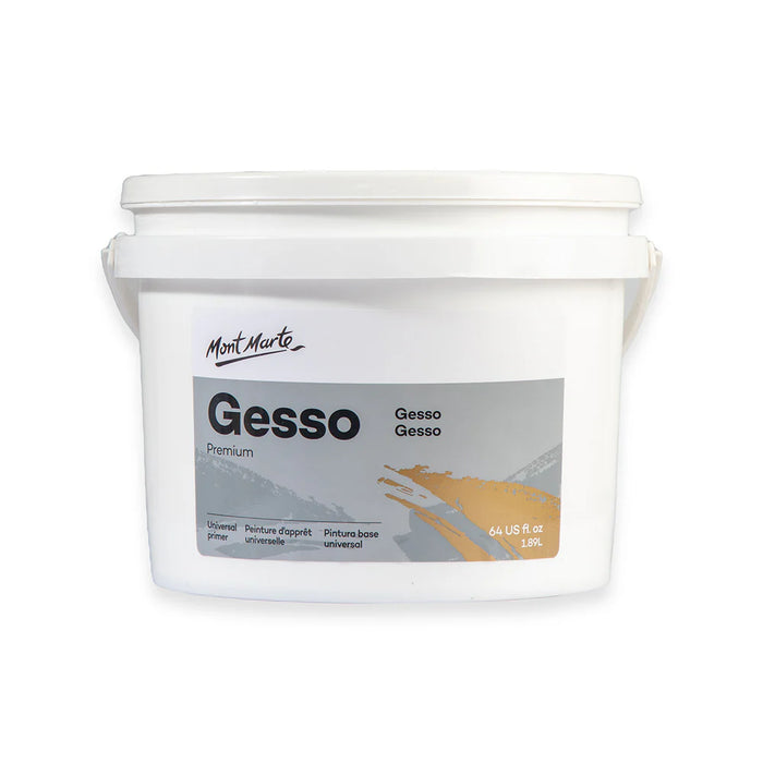 Mont Marte White Gesso Primer 1.89L Tub for Bulk Canvas & Studio Preparation - Al Masam Stationery LLC - art & craft - art & craft
