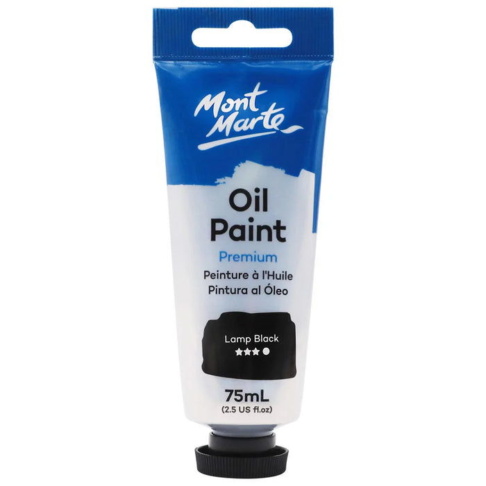 Mont Marte Oil Paint 75ml Lamp Black for Canvas, Fine Art & Studio Painting - Al Masam Stationery LLC - art & craft - art & craft