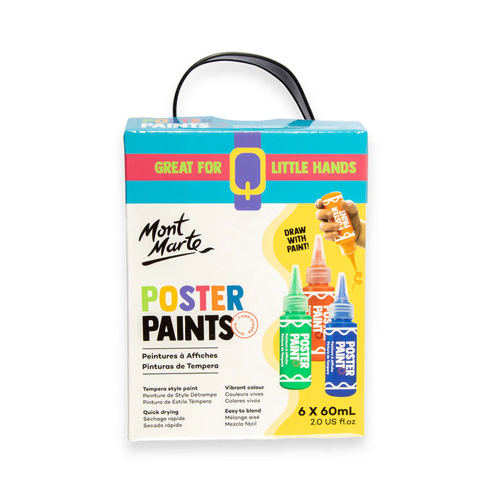 Mont Marte Poster Paint Set 6pc x 60ml for School Projects, Posters & Craft Painting - Al Masam Stationery LLC - art & craft - art & craft