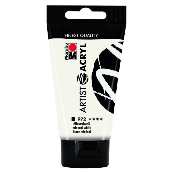 Marabu Artist Acryl, 972 Mineral White, 75 Ml - Al Masam Stationery LLC
