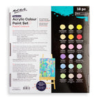 Mont Marte Pastel Acrylic Paint Set 18pc x 36ml for Canvas, Crafts & Soft Colour Artwork