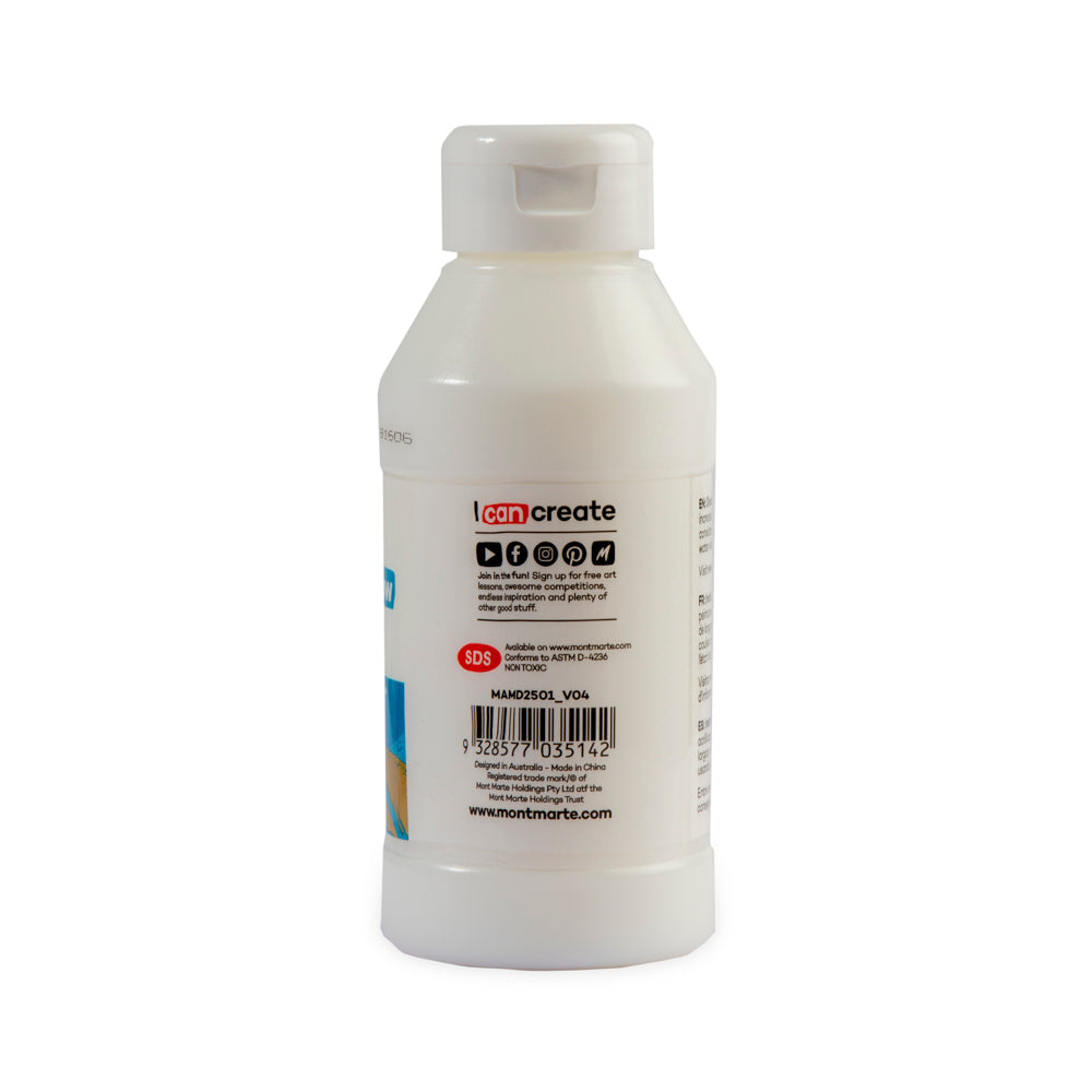 Mont Marte Acrylic Flow Medium 250ml for Smooth Blending, Pouring & Fluid Paint