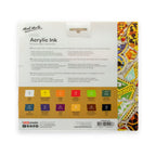 Mont Marte Acrylic Ink Set 12pc x 20ml for Pouring, Illustration & Mixed Media Art