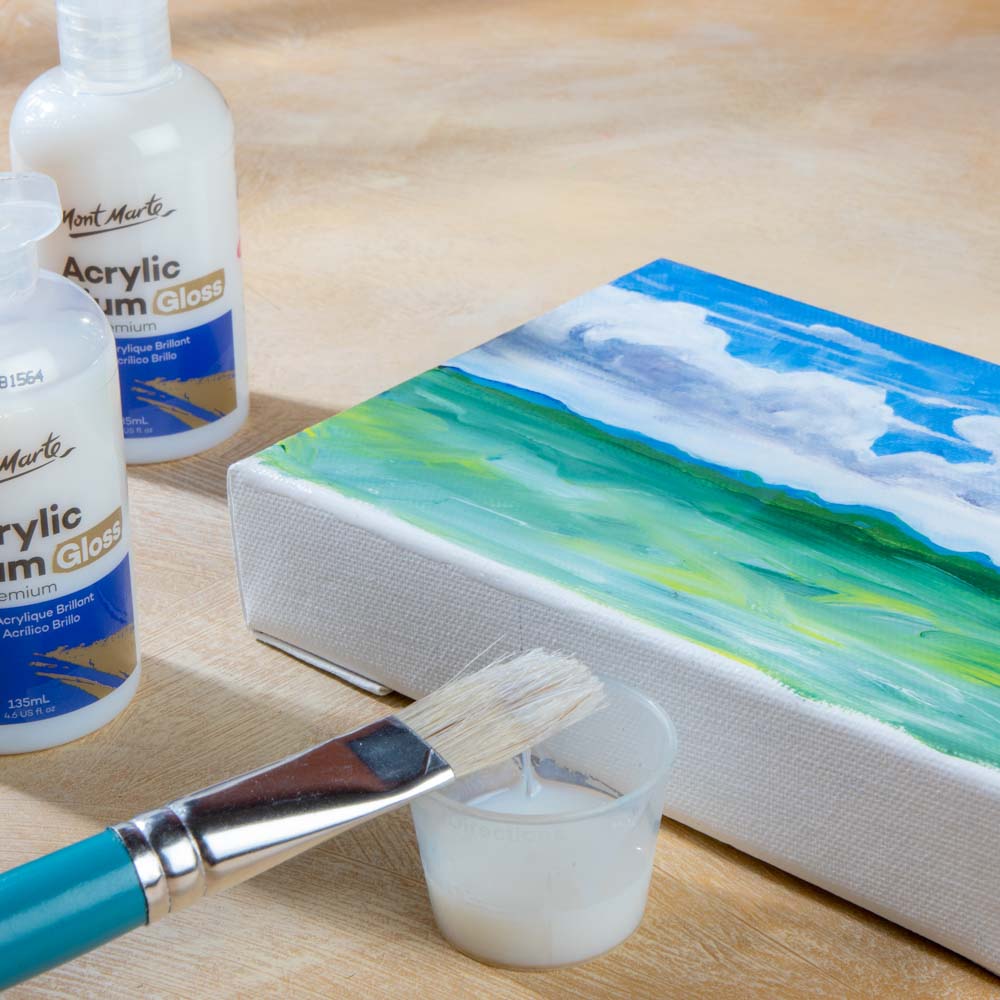 Mont Marte Gloss Acrylic Medium 135ml for Shine, Transparency & Paint Flow
