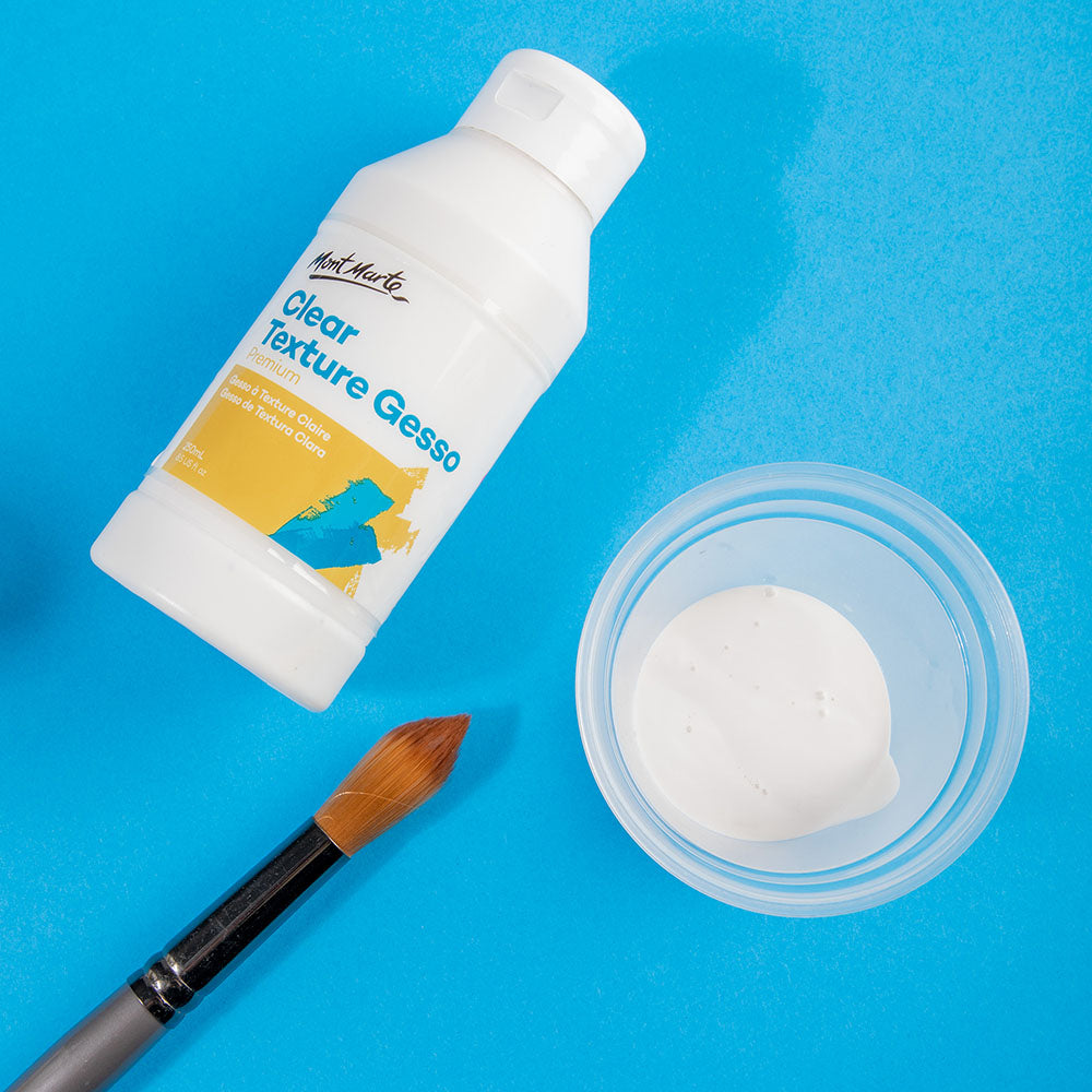 Mont Marte Clear Texture Gesso 250ml for Transparent Primer & Mixed Media Texture