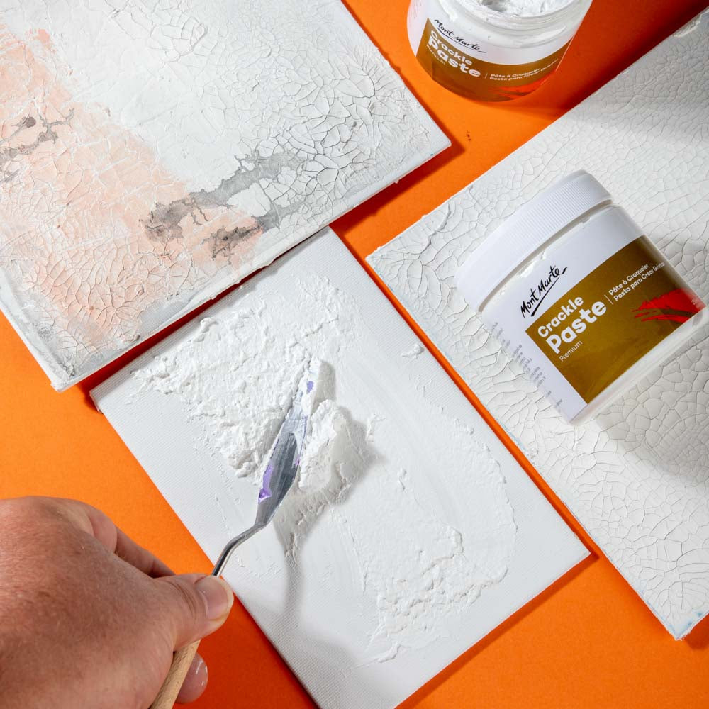 Mont Marte Crackle Paste 250ml for Vintage Texture, Mixed Media & Canvas Effects
