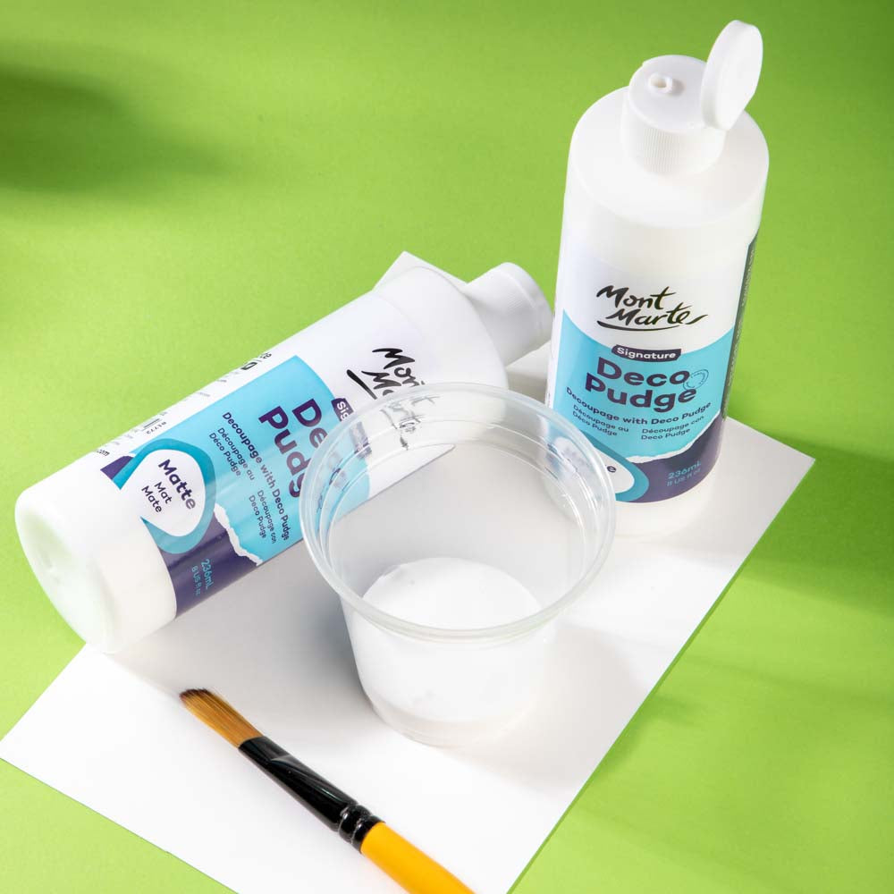 Mont Marte Deco Pudge Matte 236ml for Decoupage, Paper Crafts & Flat Finish Sealing