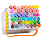 Mont Marte Double-Ended Art Markers 48pc Case Set for Illustration, Manga & Colouring
