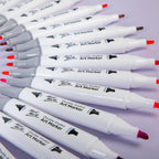 Mont Marte Double-Ended Art Markers 48pc Case Set for Illustration, Manga & Colouring