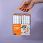 Mont Marte Double-Ended Art Markers 48pc Case Set for Illustration, Manga & Colouring