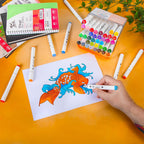 Mont Marte Double-Ended Art Markers 48pc Case Set for Illustration, Manga & Colouring