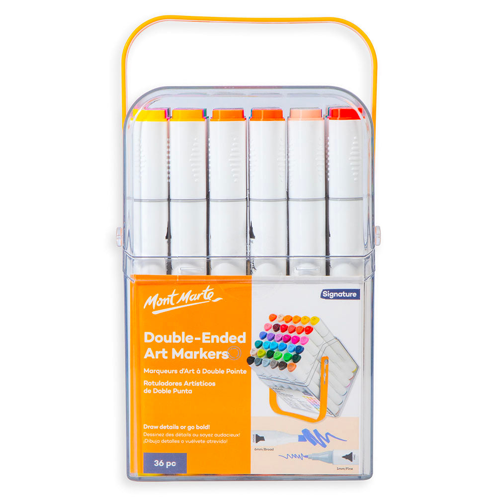 Mont Marte Double-Ended Art Markers 36pc Case Set for Sketching, Colouring & Design Secondary image