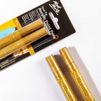 Mont Marte Dual Tip Acrylic Paint Pens Gold 2pc for Canvas, Rock Art & Crafts