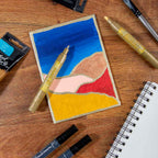 Mont Marte Dual Tip Acrylic Paint Pens Gold 2pc for Canvas, Rock Art & Crafts