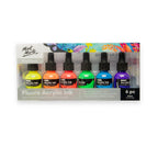 Mont Marte Fluoro Acrylic Ink Set 6pc x 20ml for Pouring, Illustration & Mixed Media Art