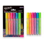 Mont Marte Fluoro Acrylic Paint Pens Broad Tip 6pc for Posters, Signs & Craft Art