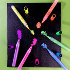 Mont Marte Fluoro Acrylic Paint Pens Broad Tip 6pc for Posters, Signs & Craft Art