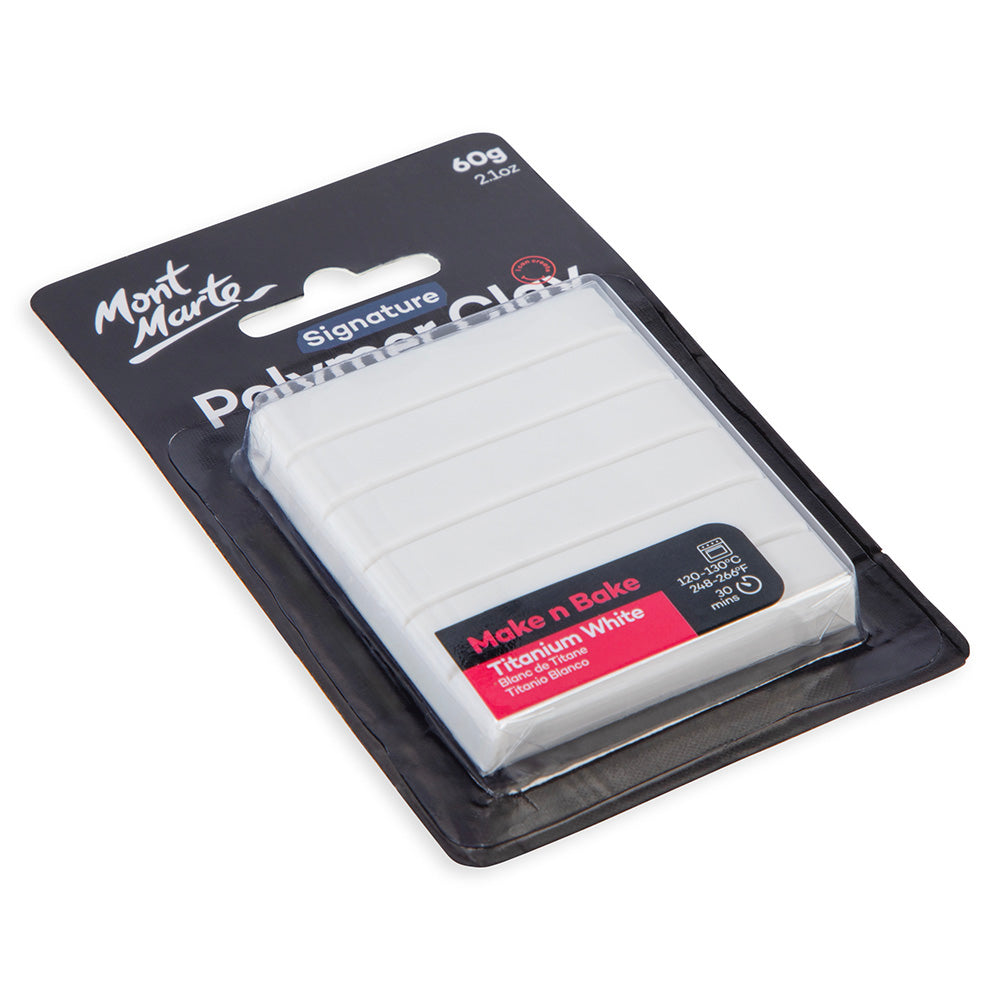 Mont Marte Make n Bake Polymer Clay 60g - Titanium White - Al Masam Stationery LLC - art & craft - art & craft