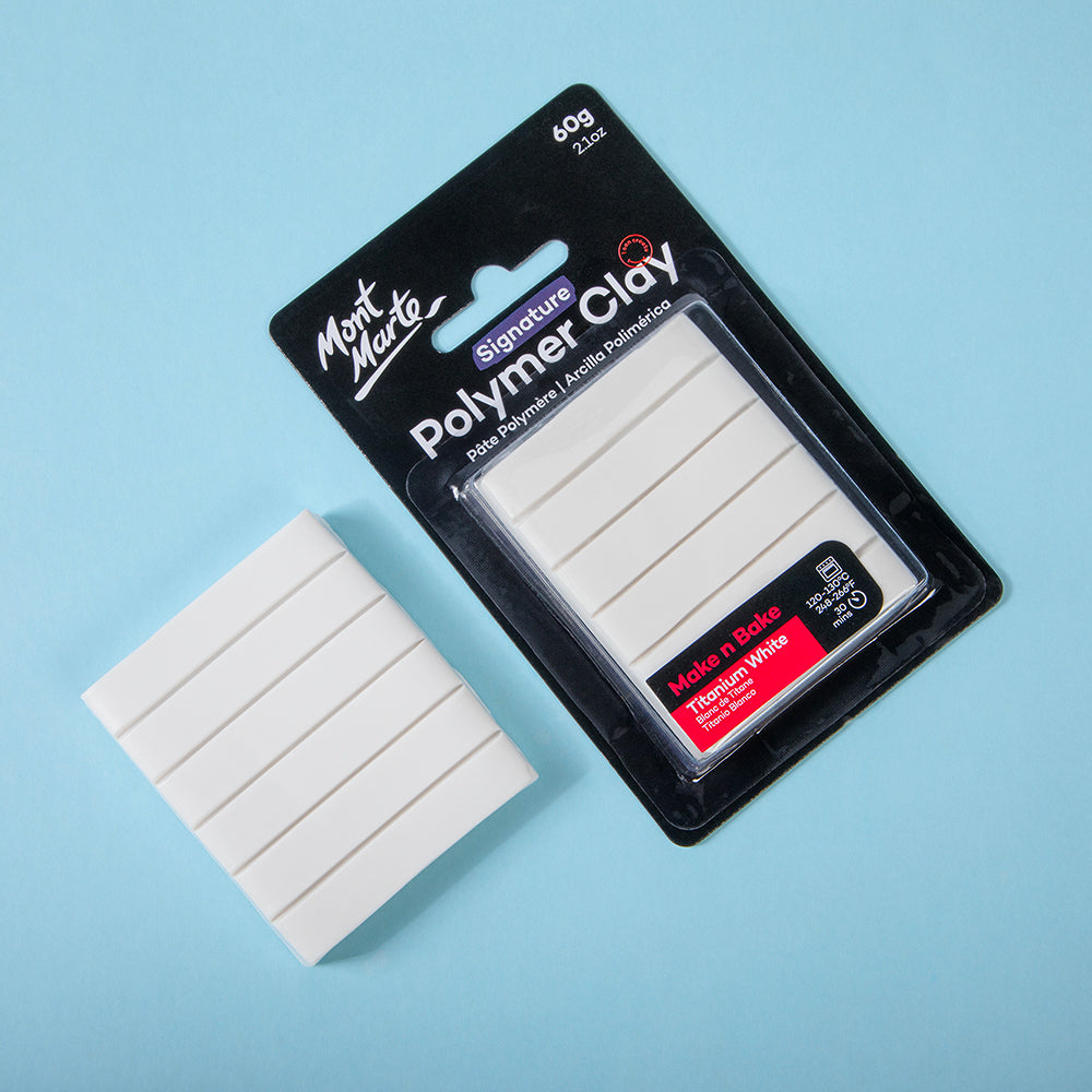 Mont Marte Make n Bake Polymer Clay 60g - Titanium White - Al Masam Stationery LLC - art & craft - art & craft