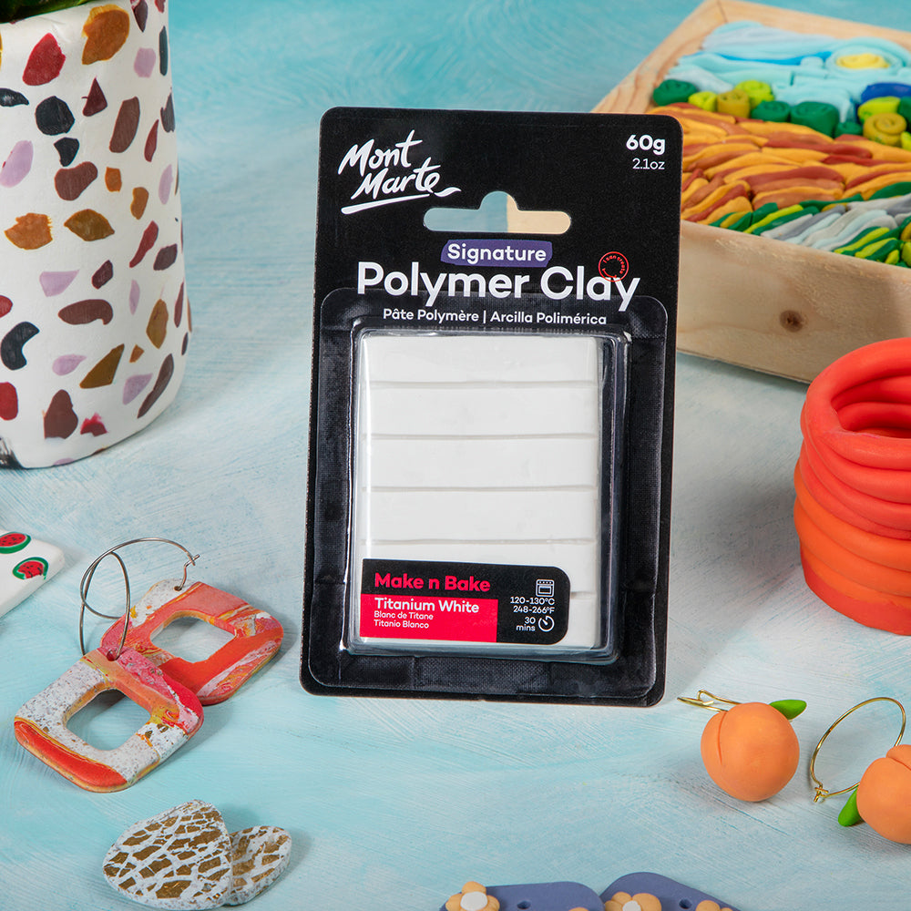 Mont Marte Make n Bake Polymer Clay 60g - Titanium White - Al Masam Stationery LLC - art & craft - art & craft
