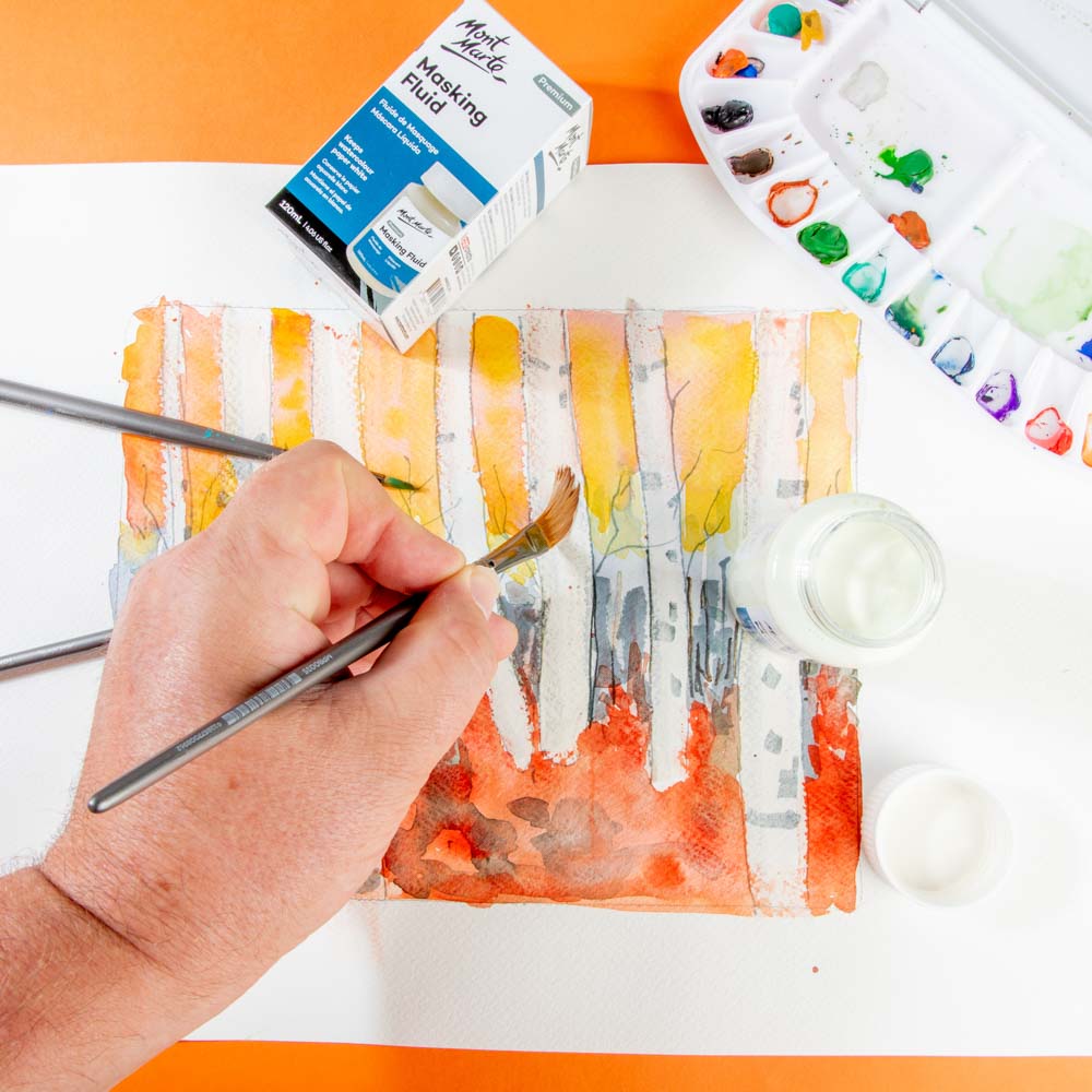 Mont Marte Masking Fluid 120ml for Watercolour Highlights & Clean Edge Painting