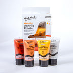 Mont Marte Metallic Acrylic Paint Set 4pc x 50ml for Canvas, Craft & Decorative Art