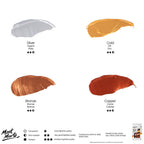 Mont Marte Metallic Acrylic Paint Set 4pc x 50ml for Canvas, Craft & Decorative Art