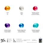 Mont Marte Metallic Poster Paint Set 6pc x 60ml for Crafts, Posters & Display Art
