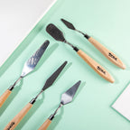 Mont Marte Stainless Steel Palette Knife Set 5pc for Acrylic, Oil & Texture Painting