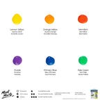 Mont Marte Poster Paint Set 6pc x 60ml for School Projects, Posters & Craft Painting