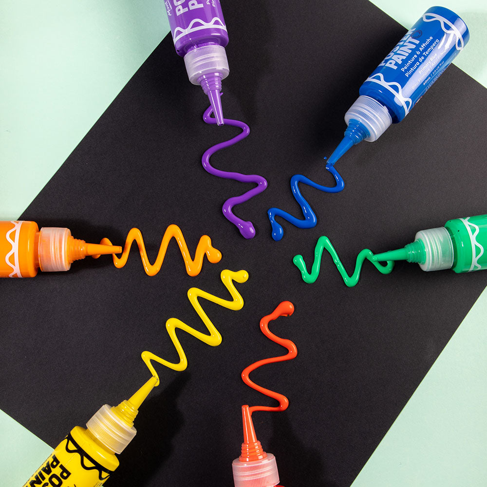 Mont Marte Poster Paint Set 6pc x 60ml for School Projects, Posters & Craft Painting