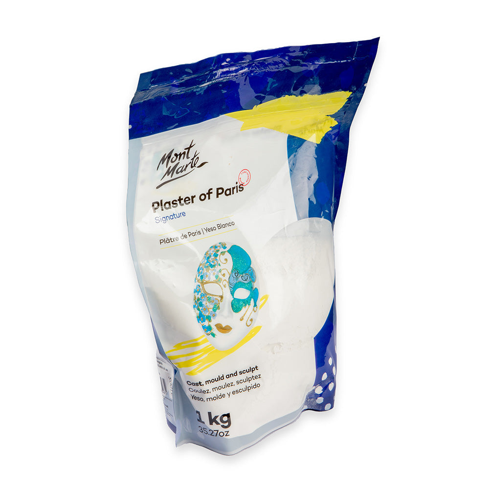 Mont Marte Plaster of Paris 1kg for Casting, Modelling & School Craft Projects