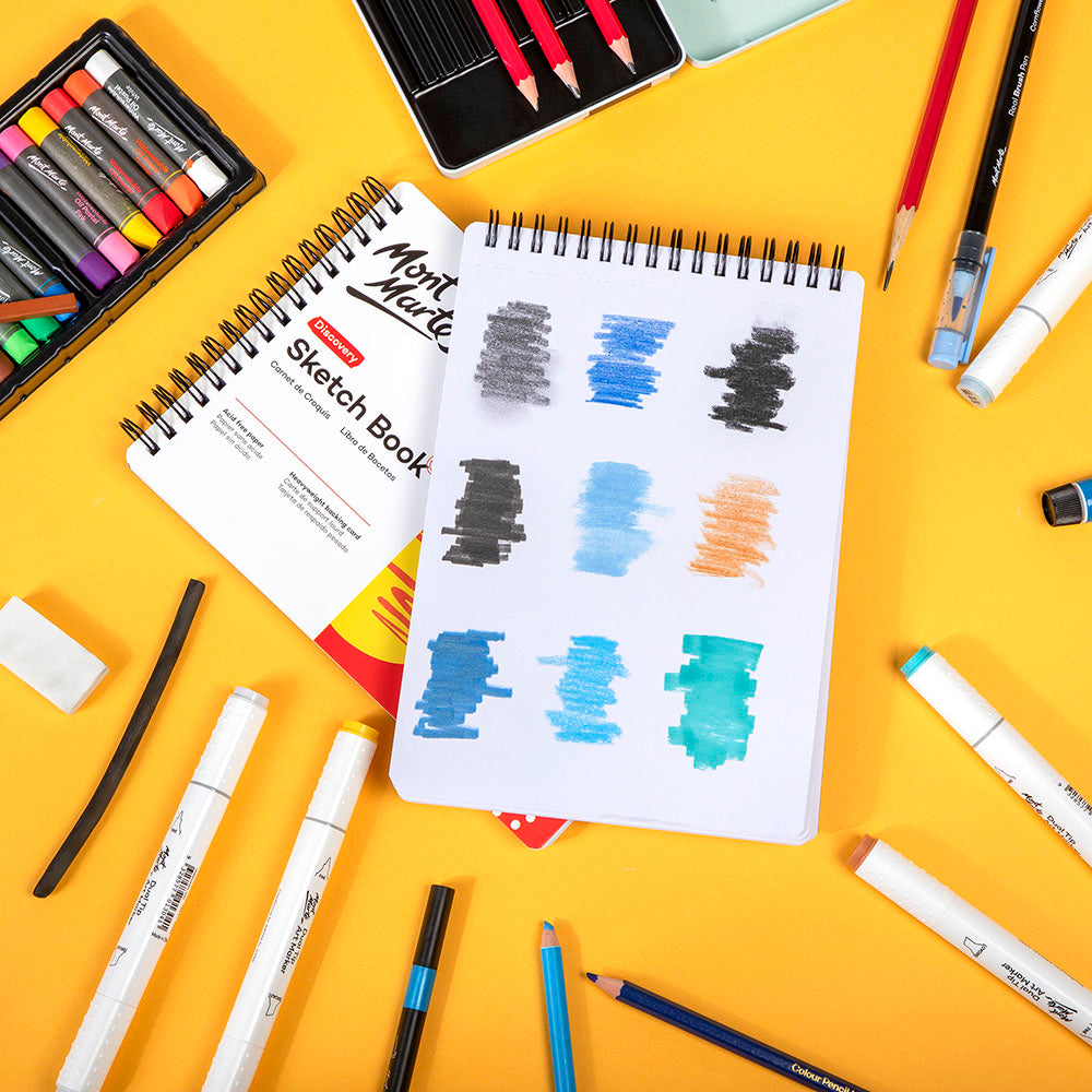 Mont Marte Discovery Sketch Book 150gsm A5 - Al Masam Stationery LLC - Sketching, Pastel & Marker Surfaces - Sketching, Pastel & Marker Surfaces