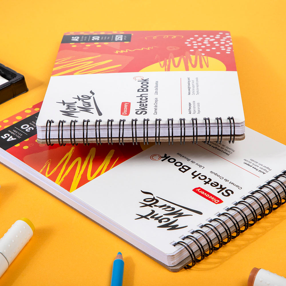 Mont Marte Discovery Sketch Book 150gsm A5 - Al Masam Stationery LLC - Sketching, Pastel & Marker Surfaces - Sketching, Pastel & Marker Surfaces