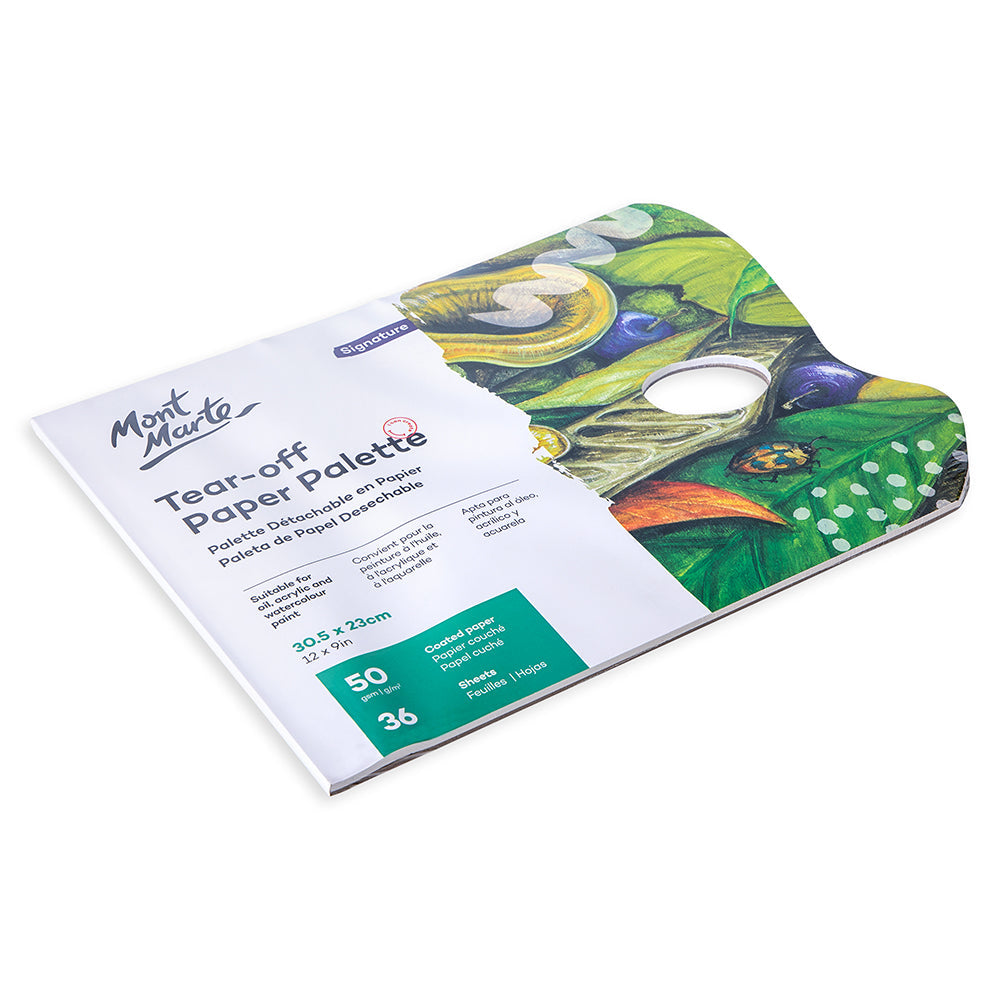 Mont Marte Tear Off Paper Palette Pad 36 sheet - Al Masam Stationery LLC - Sketching, Pastel & Marker Surfaces - Sketching, Pastel & Marker Surfaces